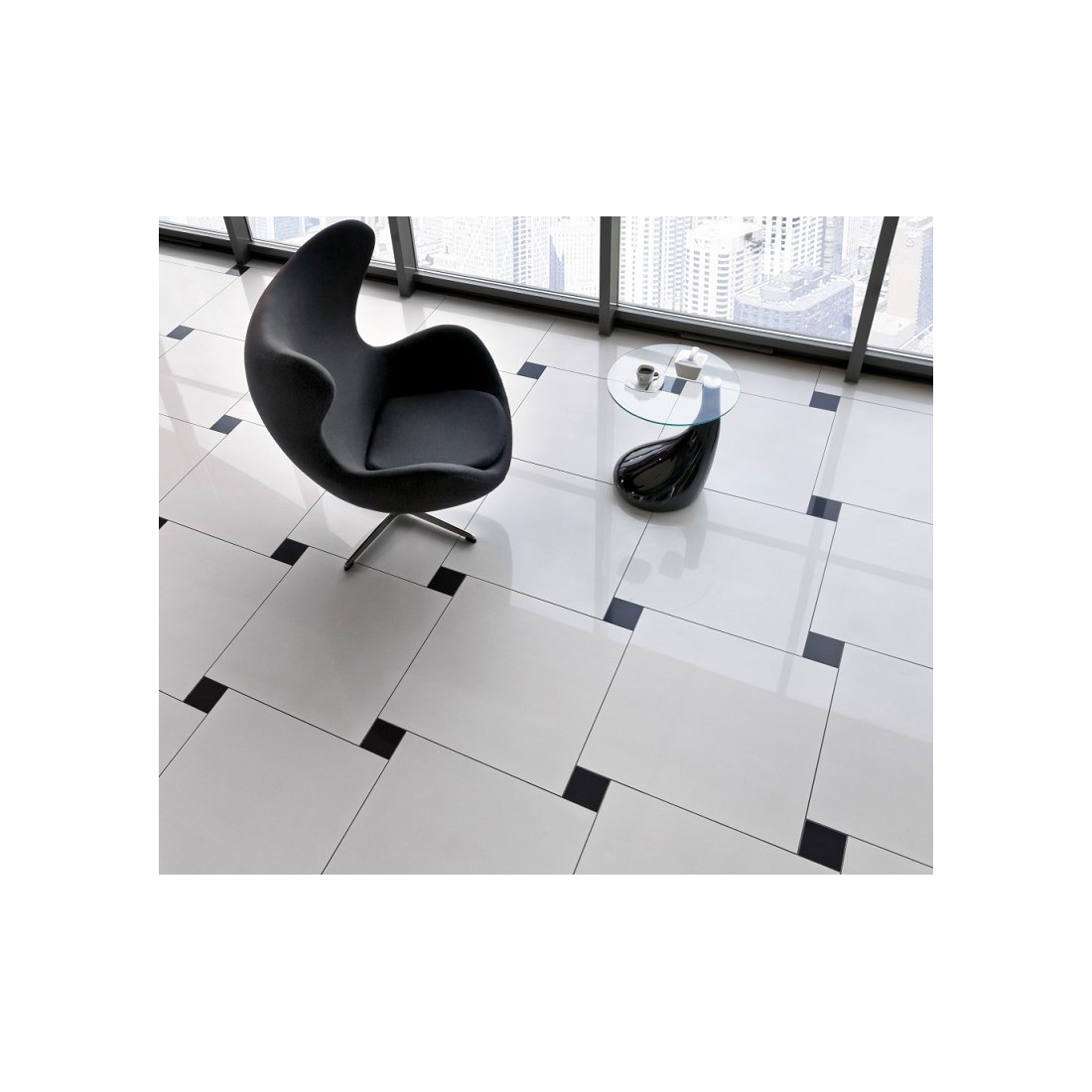 Glazūruotos keraminės grindų plytelės Black&White 60x60cm