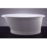 Akmens masės vonia VISPOOL SOLARE 177x107 ovali balta