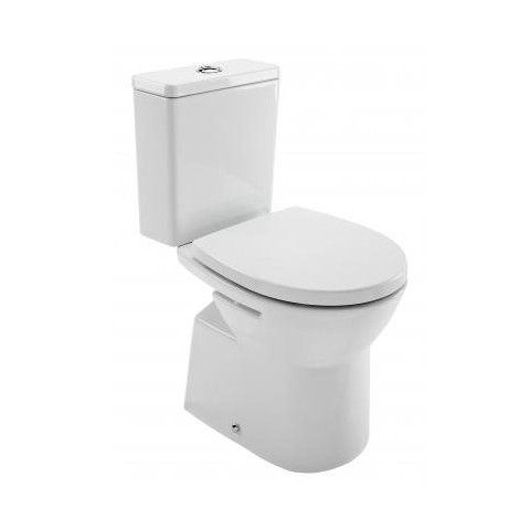 Kombinuotas WC EASY su kietu, soft close dangčiu, horizontalus, 3/6 ltr, baltas