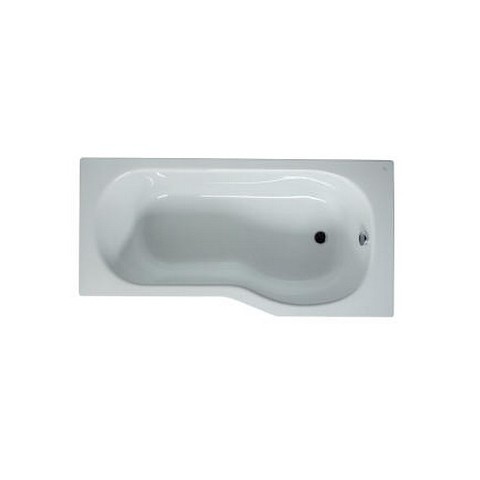 TIGO asimetrinė vonia 160 × 80/70 montavimui su uždengimu, dešininė, be kojelių, 185l, balta
