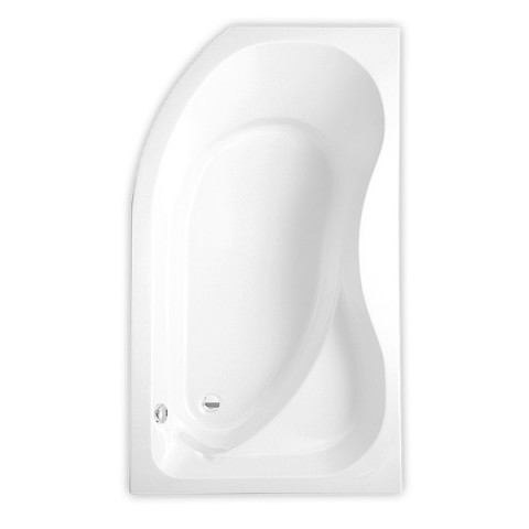 Akrilinė kampinė asimetrinė vonia ACTIVA 1500x900 mm, kairinė, balta