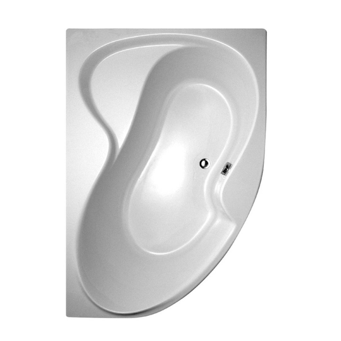 Akrilinė asimetriška vonia Ravak Rosa II, 170x105 cm, kairinė