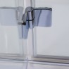 Vonios sienelė TZVL2 1100/1400, stiklas skaidrus, kairės pusės