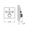 Virštinkinė termostatinio maišytuvo dalis Grohtherm SmartControl, 3 valdikliai, baltas