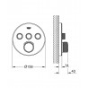 Virštinkinė termostatinio maišytuvo dalis Grohe Grohtherm SmartControl, 3 valdikliai, baltas