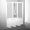 Stumdomos vonios durys Ravak, AVDP3-150, balta+stiklas Transparent