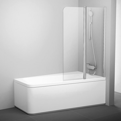 Varstoma vonios sienelė Ravak 10°, 10CVS2-100 R blizgi+stiklas Transparent
