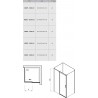 Dušo kabina Ravak Matrix, MSDPS-100/100, R blizgi+Transparent