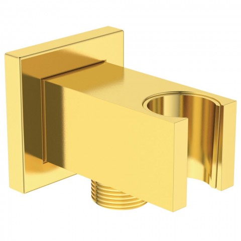 Rankinės dušo galvos laikiklis Ideal Standard IdealRain, Cube su jungtimi, Brushed Gold
