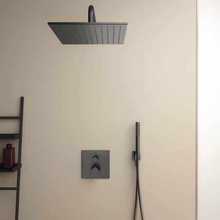 Stacionarios dušo galvos laikiklis Ideal Standard IdealRain, iš sienos 400 mm, Magnetic Grey
