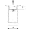 Akmens masės plautuvė Franke Maris, MRG 610-37 A, Cashmere, ekscentrinis ventilis