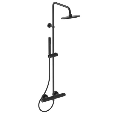 Ideal Standard dušo sistema Idealrain Ceratherm T25, apvali Ø200 mm dušo galva, rankinis dušas "stick", matinė juoda