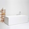 Kartell by LAUFEN laisvai pastatoma vonia iš kompozicinės medžiagos, 1760 x 760 mm, su uždanga