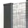 Dušo sienutė CALIDA 110 cm skaidrus stiklas, juodas profilis