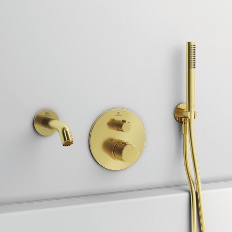 Įmontuojamo vonios maišytuvo virštinkinė dalis Ideal Standard, Ceratherm T100 voniai ir dušui, Brushed Gold