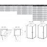 Stačiakampės dušo kabinos sienelė Ravak Chrome, CRV1-80, satinas+stiklas Transparent