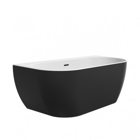 Akrilinė vonia Ravak Freedom W, 1660x800 balta/juoda su juodais priedais