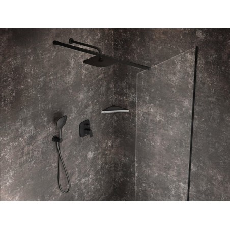 Stacionari dušo galva Ravak ABS, 983.20 kvadratine juoda, 250 mm