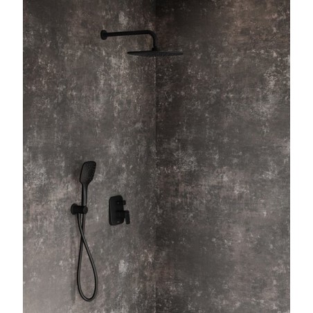 Stacionarios dušo galvos laikiklis Ravak, iš sienos, 30 cm, juodas