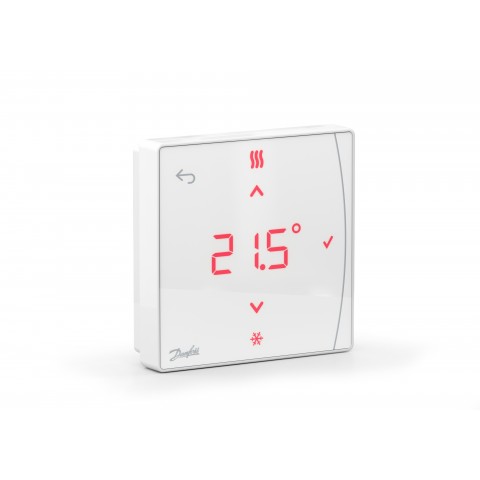 Icon2™ bevielis virštinkinis patalpos temperatūros/drėgmės termostatas su ekranu