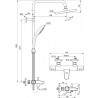 Ideal Standard Ceratherm T25 vonios ir dušo sistema su termostatiniu maišytuvu, dušo galva Ø200 mm