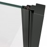 Varstomos dušo durys Ravak Cool!, COSD1-90 juodas+stiklas Transparent